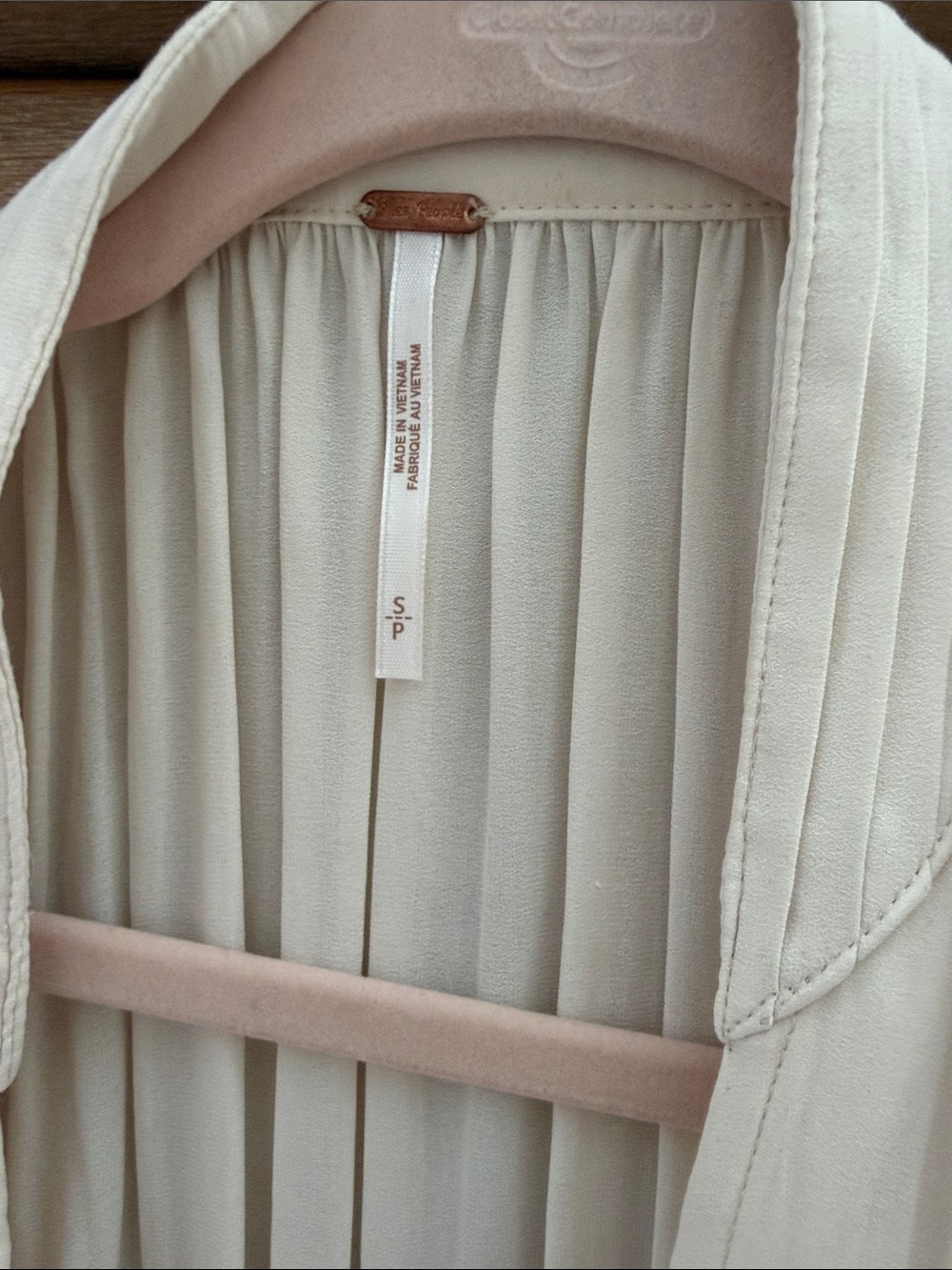 Free People Blouson Drapey Cream Puff Sleeve Blouse - Romantic, small - Picture 2 of 4